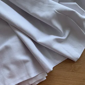 Vzorek - Bílá šatovka len 15% viskóza 85%