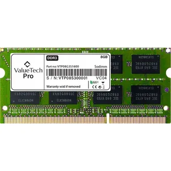 Operační paměť Paměť RAM DDR3 Value Tech VT21SD045160 8 GB
