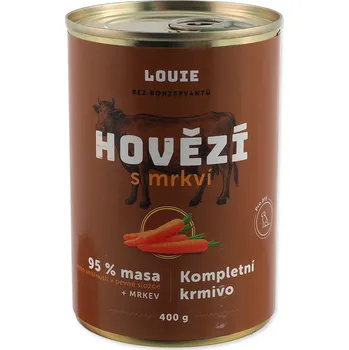 Krmivo pro psa Konzerva LOUIE hovězí&nbsp; s mrkví 400g-KS
