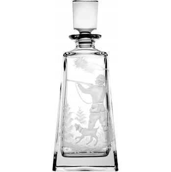 Křišťálová karafa Julia na whisky, brandy s motivem lovu