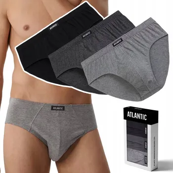 Slipy Klasické slipy 100% bavlna slipy ATLANTIC 3BMP-006 - L