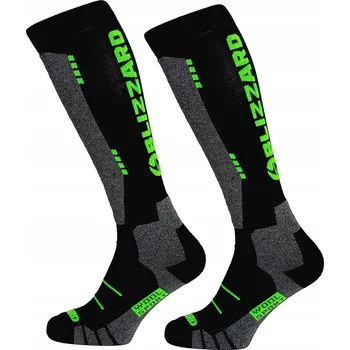 BLIZZARD Ponožky Wool Sport Ski Merino black/green 43-46