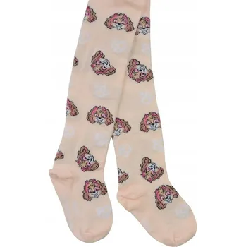 Dívčí PUNČOCHÁČE Tlapková patrola , meruňka bavlna , 110/116 D083Y