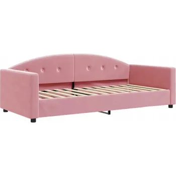 Pohovka Růžová pohovka s funkcí spaní, rozměry 222 x 100 x 75 cm, samet