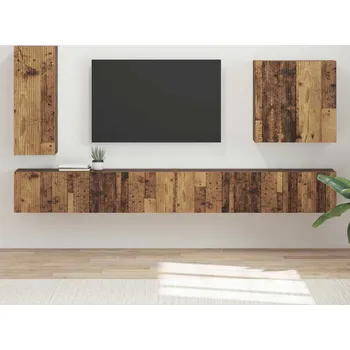 Obývací stěna vidaXL Nástěnný 6 pcs Staré dřevo [3408950]