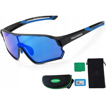 Sluneční brýle Cyklistické brýle Rockbros polarizační modré UV-400 s pouzdro unisex