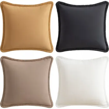 Povlak na polštářek Sada 4 Bavlněných Povlaků na Polštáře 65x65cm Dekorativní Povlaky