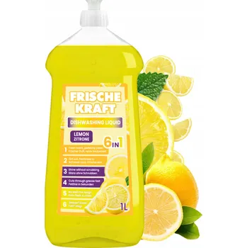 Mycí prostředek Frische Kraft 6v1 Prostředek na Mytí Nádobí Citronový 1l