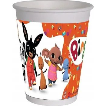 Party nádobí Papírové Kelímky Bing Rabbit 8 kusů 255 ml Narozeninové