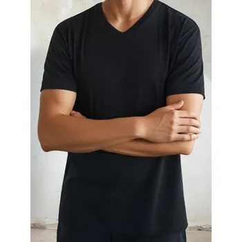 Pánské tričko Sinsay - Tričko s krátkým rukávem - černá - 533EY-99X - 533EY-99X-3XL-1