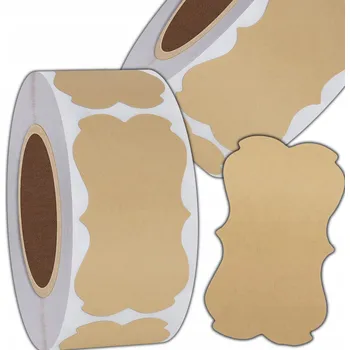 Sklenice Papírové DIY etikety 300 kusů na roli 5 m na sklenice, dárky a obálky