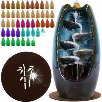 Aroma lampa AROMALAMPA KADIDLO VODOPÁD TEKOUCÍ DÝM BACKFLOW + 55 KADIDLA