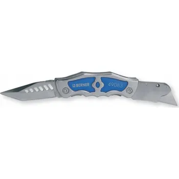 Kuchyňský nůž NŮŽ / SKLÁDACÍ NŮŽ BLUE LINE BERNER SE DVĚMA ČEPELEMI 49083 + POUZDRO