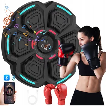 Bojový sport HUDBA BOXOVACÍ STROJ NA ZEĎ BOXERSKÝ TERČ BLUETOOTH + RUKAVICE