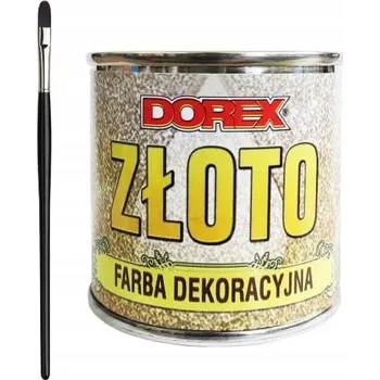 Lak na dřevo Barva barva na dřevo, na nábytek, fasádní, strukturální, nástěnná, tabulová Dorex 0,03 l, zlatý satén