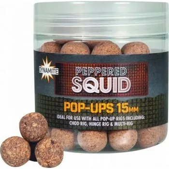 Boilies Dynamite Baits Plovoucí boilies Pop-Ups PEPPERED SQUID 15mm