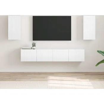 Obývací stěna vidaXL TV wall cabinet Nástěnný 2 pcs Lesklá Bílá 30 x 31 x 60 cm [892278]