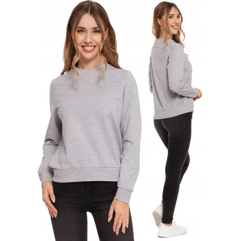 Dámská mikina Dámská bavlněná Mikina Bez Kapuce , šedá, MORAJ XXL
