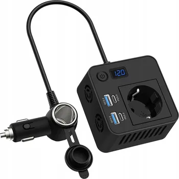 Měnič napětí Měnič Napětí Sparky 200W 12V-24V/230V 2xUSB QC3.0 PD 1xAC MINI SMART