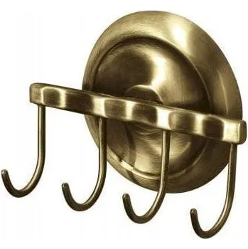 Věšák Háček na hmoždinky Bisk mosazný