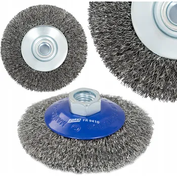 Drátěný kartáč Kotoučový drátěný kartáč ocelový ⌀100mm, ocelový drát 0.3mm M14 FR9410