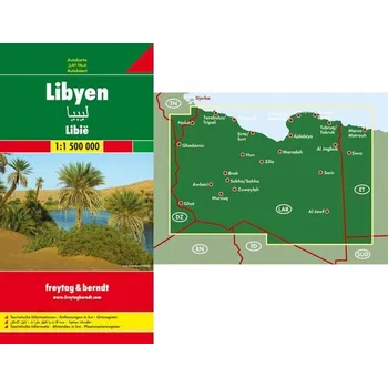 LIBIA LIBYA 1:1 500 000 MAPA FREYTAG & BERNDT Libye 1:1 500 000 Mapa Freytag & Berndt - Kolektiv autorů