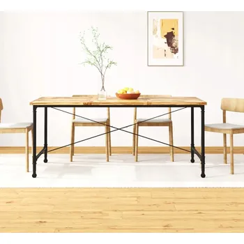 Jídelní stůl Kuchyňský stůl VidaXL obdélníkový, světlé dřevo, 180 x 90 x 76 cm