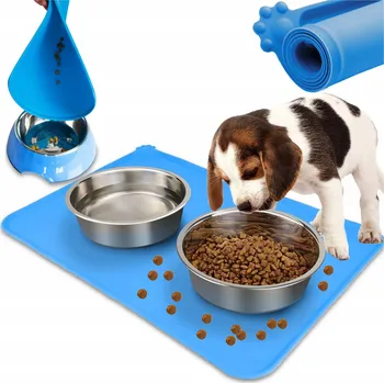 Miska pro psa SILIKONOVÁ PODLOŽKA POD MISKU MISKY pro zvířata psa kočku Voděodolná podložka