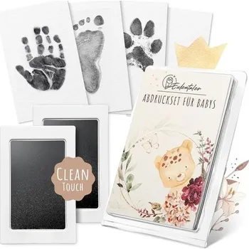 Dekorace do dětského pokoje Sada pro miminka EULENTALER® | 0–6 měsíců | Doporučeno pedagogy | Pro otisky rukou, stop a tlapek |