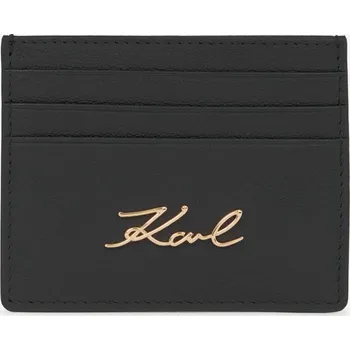 Peněženka POUZDRO NA PLATEBNÍ KARTY KARL LAGERFELD K/SIGNATURE CARD HOLDER BLACK/GOLD