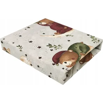 Prostěradlo Prostěradlo bavlněné s gumou 120x60 Medvídek na měsíci