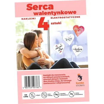 Obraz Elektrostatické valentýnské dekorace v balení