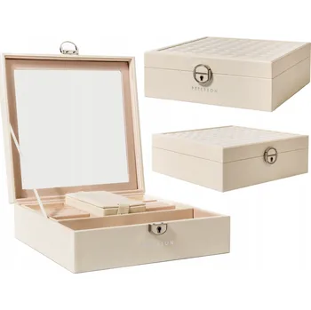 Šperkovnice PETERSON velká šperkovnice na bižuterii na šperky, hodinky, kazeta se zrcátkem