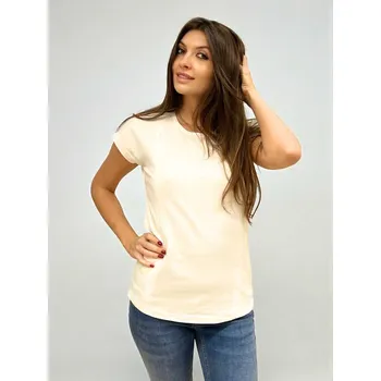 Kojicí tričko Loren – bílé ecru, bavlna, krátký rukáv, skryté zipy Velikost: L
