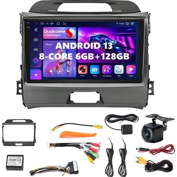 Mobilní telefon ANDROID 13 RÁDIO PRO KIA SPORTAGE 3 (2010-2016) S ANDROID AUTO, CARPLAY, SIM, 6GB RAM/128GB