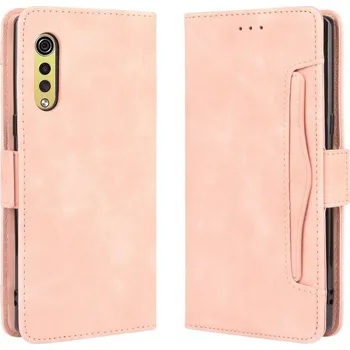 Pouzdro na mobilní telefon Flipové pouzdro Erbord pro LG Velvet, růžové