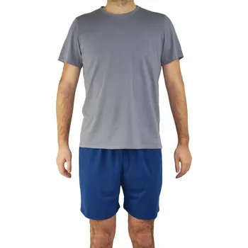 Pánské pyžamo Krátké pánské pyžamo bavlněné lehké s šortkami pohodlné klasické L