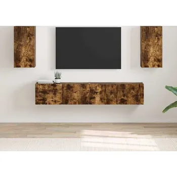 Obývací stěna vidaXL TV wall cabinet Nástěnný 2 pcs Kouřový dub 30 x 31 x 60 cm [892280]