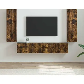 Obývací pokoj vidaXL TV wall cabinet Nástěnný 2 pcs Kouřový dub 30 x 31 x 100 cm [892320]
