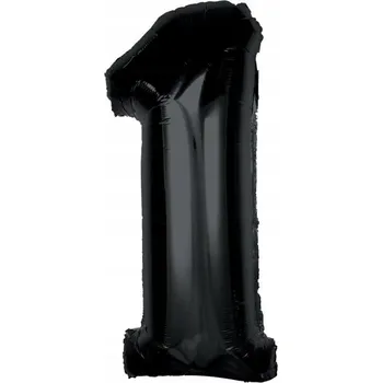 Balónek Fóliový balónek Smart, číslice 1, černý, 92 cm AA