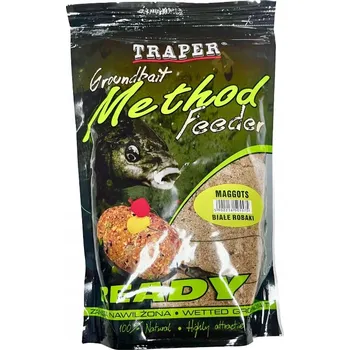 Návnadová surovina Návnada Traper Method Feeder Ready Bílí červi 750g