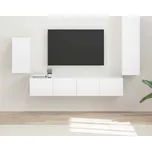 vidaXL Sestava TV skříněk 4 pcs Vysoce lesklá bílá kompozitní dřevo [3409010]