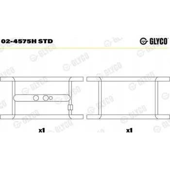 Blok motoru Glyco 02-4575H STD Pouzdro ložiska klikové hřídele