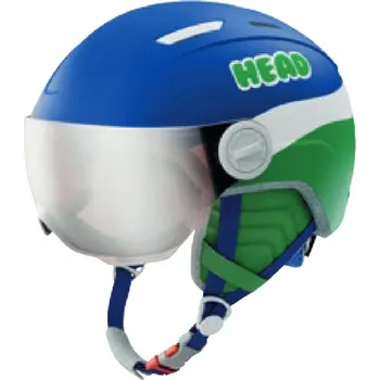 Dětská lyžařská helma HEAD MOJO Visor blue/green XS/S (52-56 cm)