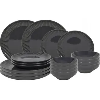 Talíř Mělký jídelní talíř Black and White Rose