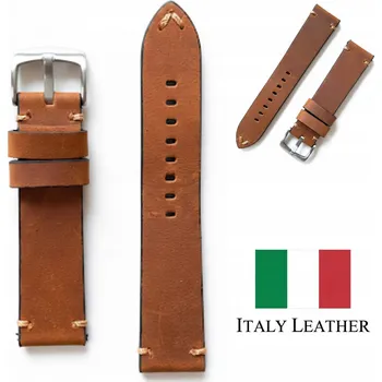 Řemínek na hodinky ŘEMÍNEK K HODINKÁM 20MM SVĚTLE HNĚDÝ CRAZY HORSE UNIVERZÁLNÍ + STĚŽEJKY