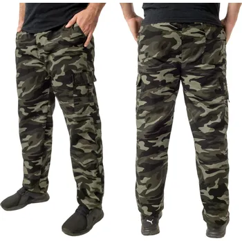 Pánské kalhoty Pánské trekové kalhoty Kapsáče Maskáčový Cargo Military SAFARI NH205-01 XL