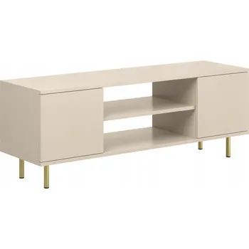 Televizní stolek TV stolek FOCUS Komoda pod TV do obýváku loft 135cm kašmír zlatá