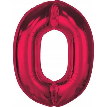 Balónek Fóliový balónek Smart, číslice 0, červený, 92 cm AA