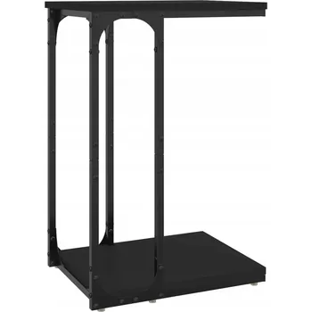 Konferenční stolek Odkládací stolek v industriálním stylu, černý, 40x30x60 cm, dřevotříska, s